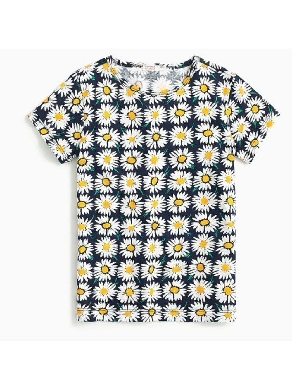 J.Crew Crewcuts Daisies Flowers Girl Shirt Short Sleeves Size 6-7